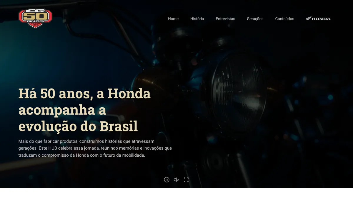 Site Hub Honda CG 50 Anos